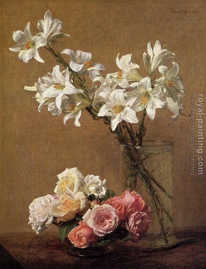 Henri Fantin-Latour : Roses and Lilies